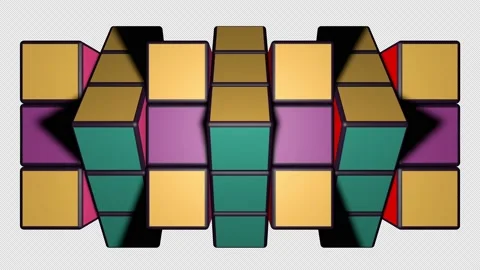 Disco Cube 06 Motion Background Video stock 158869911