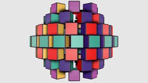 Disco Cube 07 Motion Background Stock-Footage 158874969