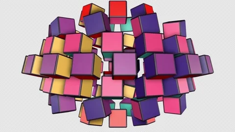 Disco Cube 08 Motion Background Stock Footage 158879256