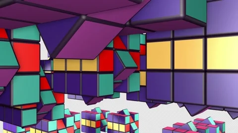Disco Cube 23 Motion Background Stock-Footage 158961829