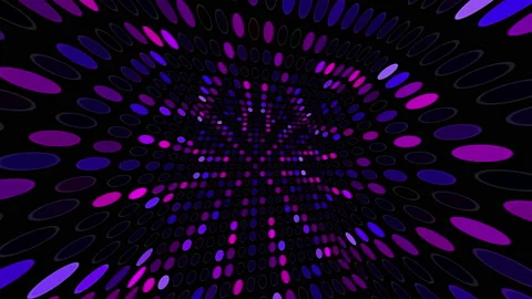 Disco cube 3D abstraction of a room from animated walls. Spinning hyper Stock Footage 155747230