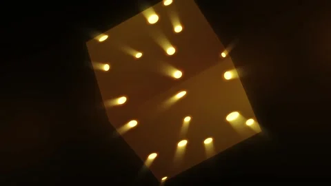 Disco cube with exploding rays of light. Stock Footage 152300282