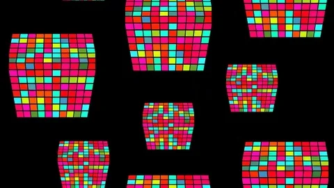Disco cubes moving upwards motion background loop Stock Footage 72657747