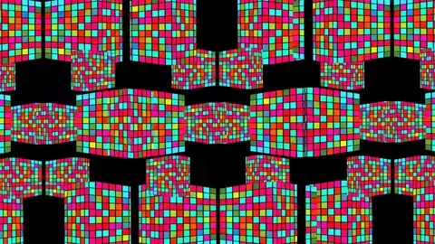 Disco cubes pattern motion background loop Stock Footage 72658764