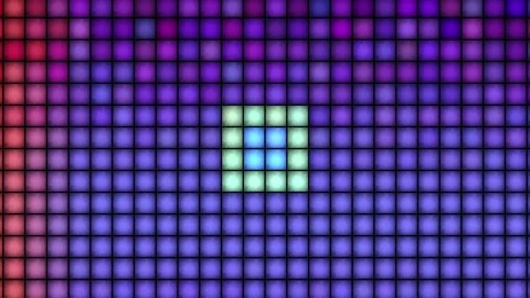 Disco dance background and floor light effect Stock Footage