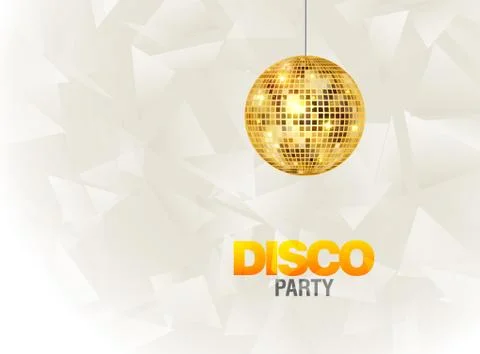 Disco dance party background flyer poster. Vector party template design. Light Illustrazione stock