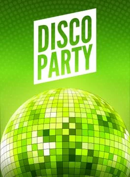 Disco dance party background flyer poster. Vector party template design. Light Illustrazione stock