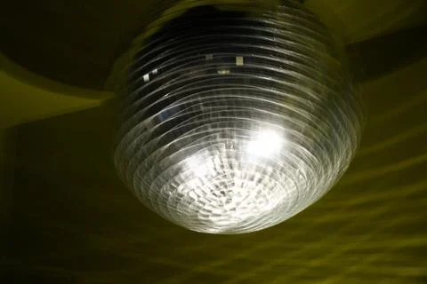 Disco dance Rotating mirror ball 스톡 사진