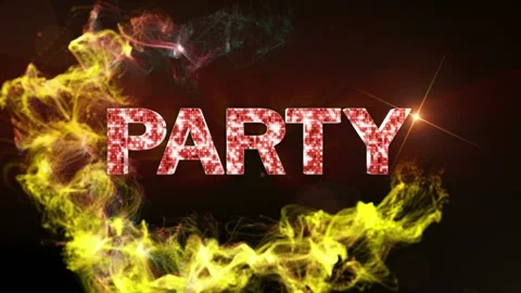 Disco Dance Textured PARTY Text Animation Video stock 212289005
