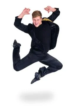 Disco dancer showing some movements Stock Photos