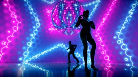 Disco Dancing Background Vidéo 114158750