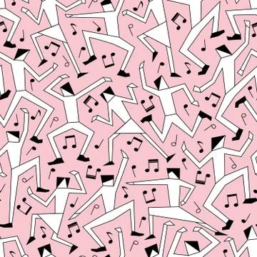 Disco dancing seamless tile Stock Illustration