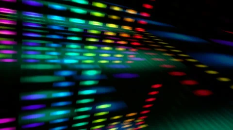 Disco Dots Graphic Equalizer Turning Stock Footage 32644702