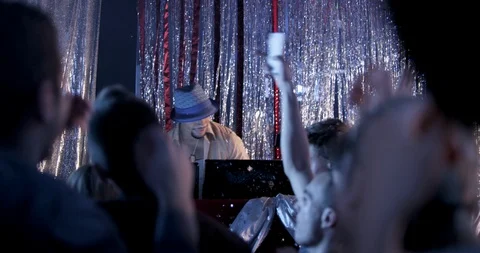 Disco Full Of People Dancing On Good Music Stock Footage 91125546