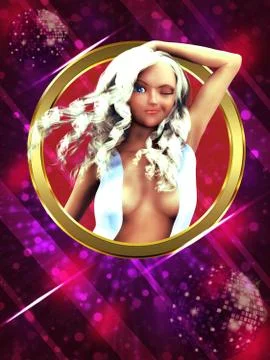 Disco girl Stock Illustration