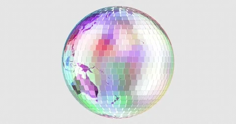 Disco globe mirror ball rotation animation seamlessly loopable. 3D renderin.. Stock Footage 339031570