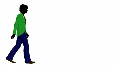 Disco guy walking Stock Footage 1103361