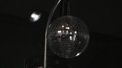 Disco layer. The rotating layer mirrors and reflects light rays. Stock Footage 236058319