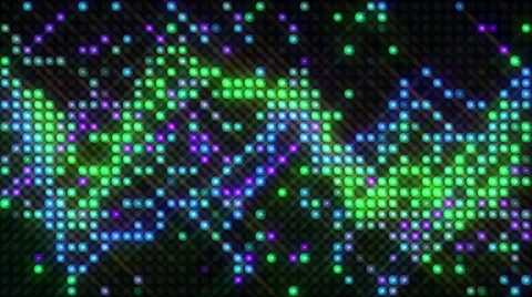 Disco Led Lights EQ Wave Stock Footage 54798514
