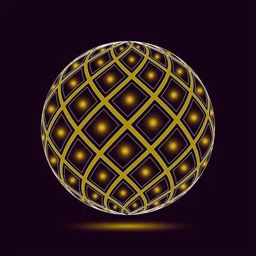 Disco light bulb symmetrical circle illustration Stock Illustration