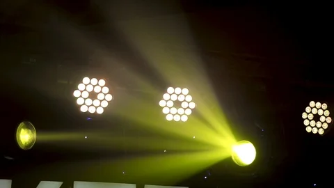 Disco lights and show. Concept about entertainment and party. Balloons and smoke Stock Footage 127305171