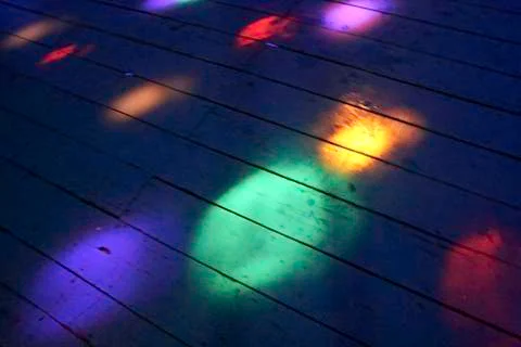 Disco lights on board 库存照片