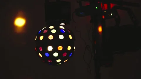 Disco lights colorful particles background for music videos Video stock 86604254