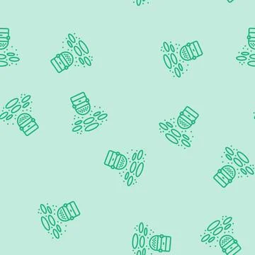 Disco lights disco party line seamless pattern Stock Illustration