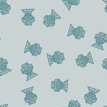 Disco lights disco party line vector seamless pattern Illustrazione stock