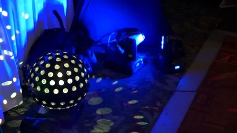 Disco lights during a dancing party. Video stock 74288071