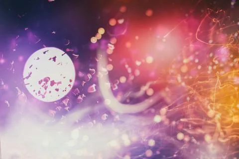 Disco lights . Elegant abstract background with bokeh lights and stars 库存插图