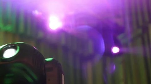 Disco lights in front of a scene 09 Stock Footage 58286235