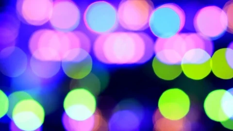 Disco lights out of focus. Abstract bokeh. Stock Footage 82913698