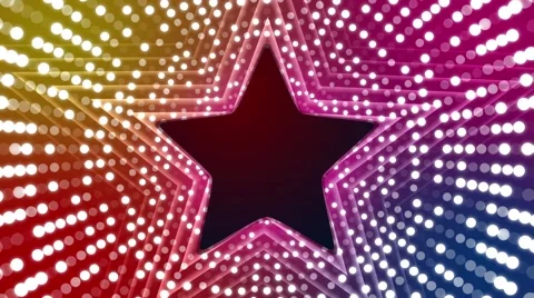 Disco lights with stars Stock Footage 45880412