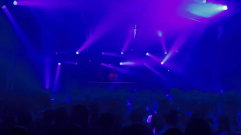 Disco Lightshow During a Dance Event Stock Footage 24701982