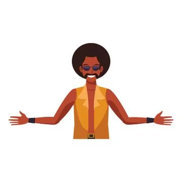 Disco man cartoon Illustrazione stock