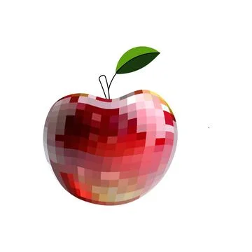 Disco mirror ball fruit, berry, apple . On white isolated background. Mosai.. Stock Illustration