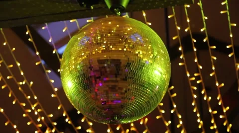 Disco Mirror Ball Lights 库存影片 55490624