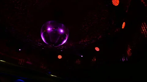 Disco Mirror Ball Lights. Stock Footage 68682612