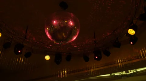 Disco Mirror Ball Lights. Stock Footage 68682970