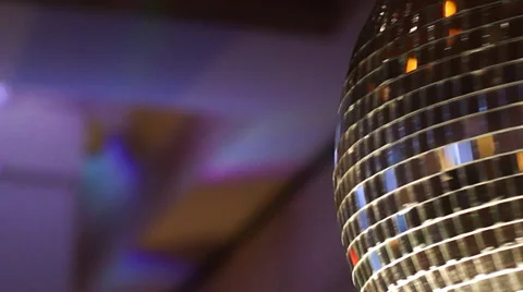 Disco mirror ball right corner Stock Footage 36739095