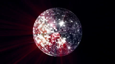 Disco mirror ball spinning Stock Footage 145605420