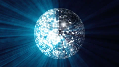 Disco mirror ball spinning Stock Footage 145605565