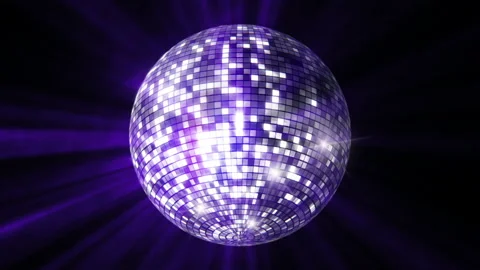 Disco mirror ball spinning Stock Footage 145605632