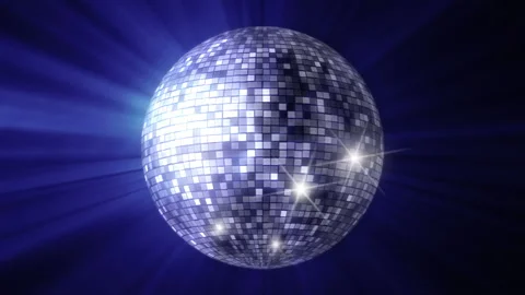 Disco mirror ball spinning Stock Footage 145655038