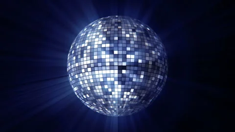 Disco mirror ball spinning Stock Footage 146799485