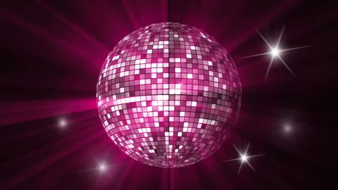 Disco mirror ball spinning Stock Footage 146799616