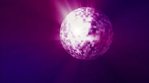 Disco mirror ball spinning Stock Footage 210231589