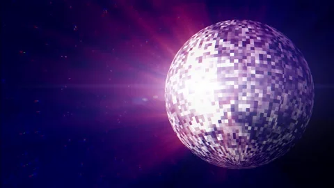 Disco mirror ball spinning Stock Footage 210231621
