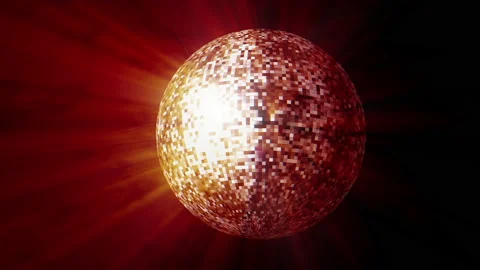Disco mirror ball spinning Stock Footage 210231755